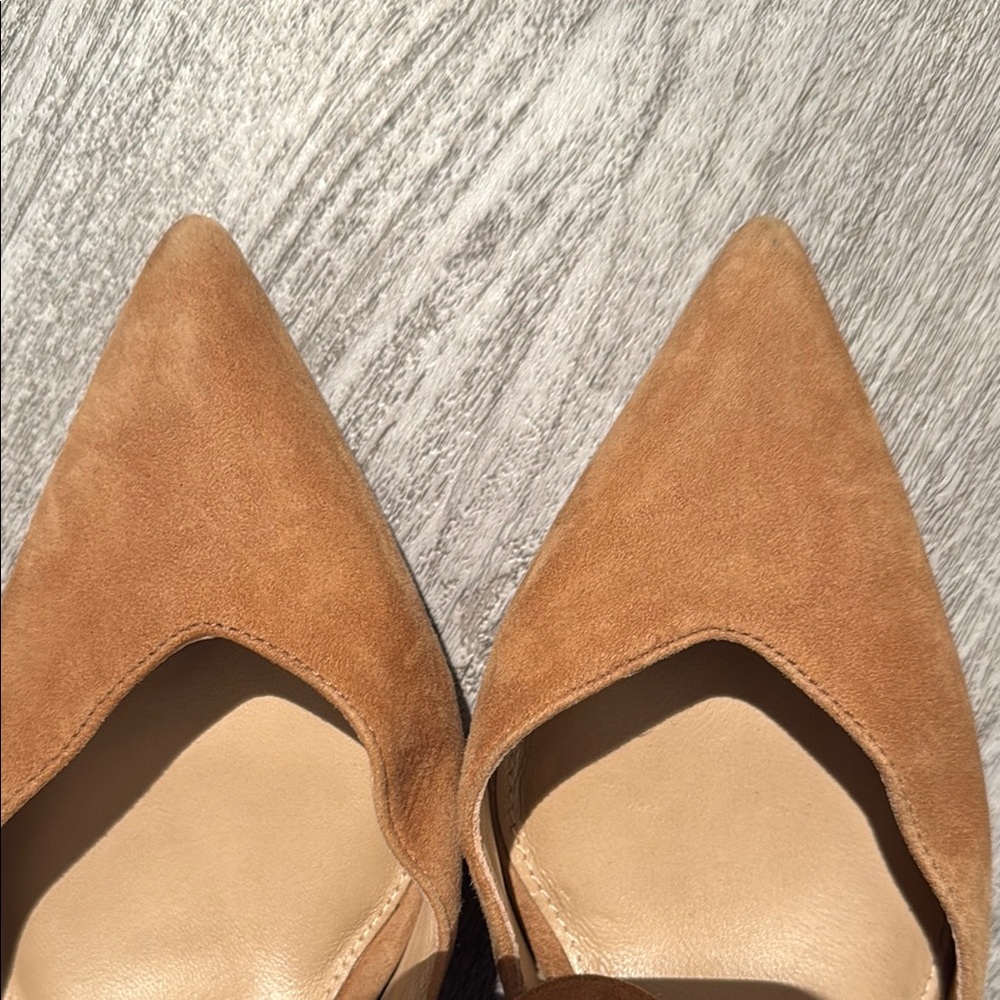 Veronica Beard leather and suede pointed toe strap heels - Picture 10 of 13